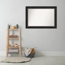 42" X 30" Non-Beveled Grand Bathroom Wall Mirror Black - Amanti Art -Avanti Sales Shop GUEST 004baa0f bf5a 49df 8809 19d3257f9561