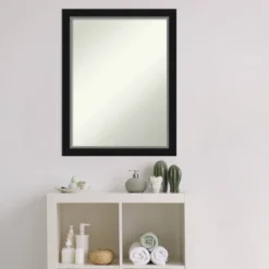 21" X 27" Non-Beveled Eva Narrow Bathroom Wall Mirror Black - Amanti Art -Avanti Sales Shop GUEST 04e4b2b7 9062 426c 9ca6 2aa697b7d38e