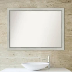 42" X 31" Non-Beveled Flair Patina Bathroom Wall Mirror Silver - Amanti Art -Avanti Sales Shop GUEST 0522ba66 b929 4e36 b8b1 4d0935ed9f8f