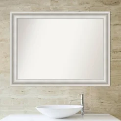 44" X 33" Non-Beveled Parlor White Bathroom Wall Mirror - Amanti Art -Avanti Sales Shop GUEST 0575513e 59b9 4415 aaef d71e041e4f1d