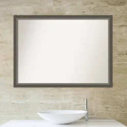 41" X 30" Non-Beveled Domus Wood Bathroom Wall Mirror Dark Silver - Amanti Art -Avanti Sales Shop GUEST 06920260 0e0b 456c a9cf 33a722e8f137