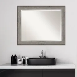 Regis Barnwood Framed Bathroom Vanity Wall Mirror Gray - Amanti Art -Avanti Sales Shop GUEST 0732899e 730f 4240 a33c 58ec007700b1