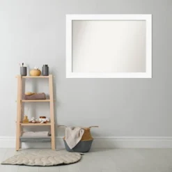 44" X 33" Non-Beveled Cabinet Bathroom Wall Mirror White - Amanti Art -Avanti Sales Shop GUEST 09159426 3589 4d38 aca2 72e137af112c