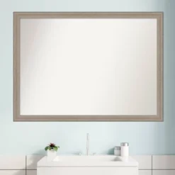 41" X 30" Non-Beveled Curve Wood Bathroom Wall Mirror Gray Wash - Amanti Art -Avanti Sales Shop GUEST 0b2d755c ebfa 4989 90ed 3df5d759120f