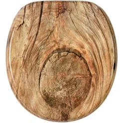 Sanilo Round Molded Wood Toilet Seat With No Slam, Slow, Soft Close Lid, Stainless Steel Hinges, Unique Fun Decorative Design, Vintage Wood Grain -Avanti Sales Shop GUEST 0b7d1017 a329 4d7d 87e0 d402c739c15f