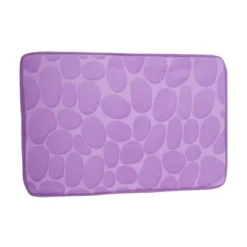 Unique Bargains Bathroom Rugs Polyester Bath Mat Machine Washable Purple Cobblestone Pattern 23.62"x15.75" -Avanti Sales Shop GUEST 0c0f6925 5ea9 4d95 9cdc 51e1e686a261