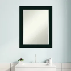 Amanti Art Tribeca Black Petite Bevel Wood Bathroom Wall Mirror 28 X 22 In. -Avanti Sales Shop GUEST 0e54b19a 5ca1 41c2 af78 8ce912e196f8