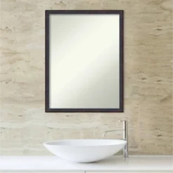 20" X 26" Non-Beveled Scoop Wood Bathroom Wall Mirror Dark Bronze - Amanti Art -Avanti Sales Shop GUEST 12246617 3b2f 4309 91e3 02bfa03bc54f