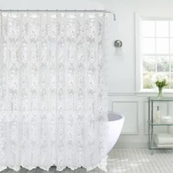 Kate Aurora Country Farmhouse Shabby Chic Floral Lace Shower Curtain -Avanti Sales Shop GUEST 17321f58 ce53 43cb 8740 727efabdf497