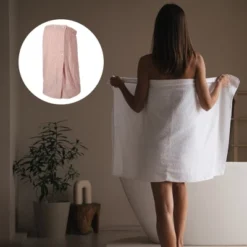 Unique Bargains Soft Absorbent Bath Towel Thin Striped Bath Towel For Bathroom With Adjustable Button 27.8" Length 1 Pc -Avanti Sales Shop GUEST 18a1aaff 5bd2 45fe 8106 7a3aa128c634