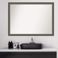 41" X 30" Non-Beveled Domus Wood Bathroom Wall Mirror Dark Silver - Amanti Art -Avanti Sales Shop GUEST 1f4ce94a 36e2 4981 8b40 0c25e6dd7ecb