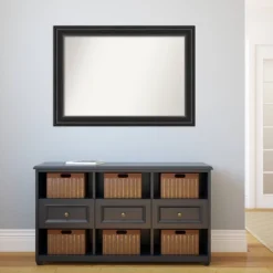 42" X 30" Non-Beveled Ridge Black Bathroom Wall Mirror - Amanti Art -Avanti Sales Shop GUEST 21715dce 2521 4483 a7a7 f3b69ff8006f