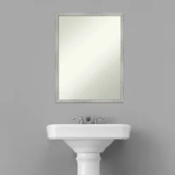 19" X 25" Non-Beveled Shiplap White Narrow Wood Bathroom Wall Mirror - Amanti Art -Avanti Sales Shop GUEST 232bbeaf 34e3 4ccc 8273 ce21cce92337