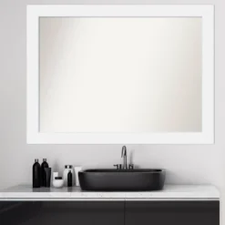 43" X 32" Non-Beveled Corvino Wood Bathroom Wall Mirror White - Amanti Art -Avanti Sales Shop GUEST 23a7ac9e 406c 46c5 9568 00f54bd7b988