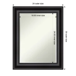 Amanti Art Grand Black Petite Bevel Bathroom Wall Mirror 29.75 X 23.75 In. -Avanti Sales Shop GUEST 25e77ae5 ba5e 4f2f b089 1e0066924416