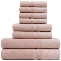 PiccoCasa 100% Combed Cotton Soft 600 GSM Absorbent Lightweight Shower Towel Set 8 Pcs -Avanti Sales Shop GUEST 25eb7a62 3880 4f14 a459 91215b910366