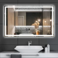 HOMLUX Dimmable Rectangular LED Bathroom Mirror Auto-off Anti-fogging And 3 Color With Smart Touch Control -Avanti Sales Shop GUEST 25fa62d6 da6d 48c8 9d36 9ddaf07b0789