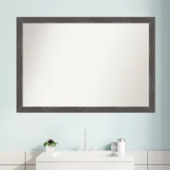 39" X 27" Non-Beveled Woodridge Rustic Gray Wood Bathroom Wall Mirror - Amanti Art -Avanti Sales Shop GUEST 26e1b655 8ea5 4106 9b5d 2b8e59c24bff