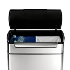 Simplehuman 48L Touch Bar Dual Compartment Recycling Step Trash Can Brushed Stainless Steel -Avanti Sales Shop GUEST 286bd906 c7c3 4f5c 9f02 bcd836613a9d