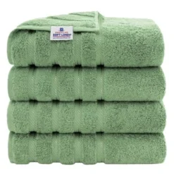 American Soft Linen 4 Pack Bath Towel Set, 100% Cotton, 27 Inch By 54 Inch Bath Towels For Bathroom -Avanti Sales Shop GUEST 2acf097d ff2f 44f4 9d9d 03cfa575baba