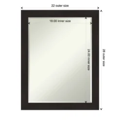 Furniture Espresso Narrow Petite Bevel Bathroom Wall Mirror -Avanti Sales Shop GUEST 2b3507c3 5b9a 4782 839b ff37bb797737