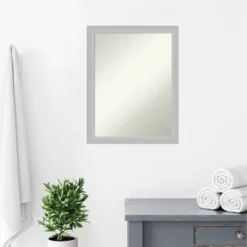 21" X 27" Non-Beveled Low Luster Wood Bathroom Wall Mirror Silver - Amanti Art -Avanti Sales Shop GUEST 2cc5946c 42d5 4b93 96d9 a9c82b468dfa