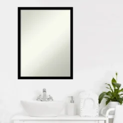 20" X 26" Non-Beveled Bathroom Wall Mirror Jet Black - Amanti Art -Avanti Sales Shop GUEST 2d0b7762 376b 4720 9c22 902e1e0b57a1