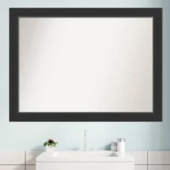 43" X 32" Non-Beveled Corvino Wood Bathroom Wall Mirror Black - Amanti Art -Avanti Sales Shop GUEST 2d124136 976b 477c 939e 31ddb1461e96