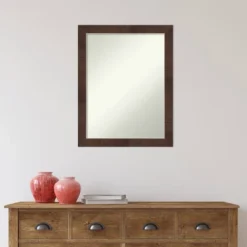 21" X 27" Non-Beveled Wild Wood Brown Narrow Bathroom Wall Mirror - Amanti Art -Avanti Sales Shop GUEST 303f2c52 ea25 425f 9b59 a728358b741a