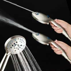 High Pressure Handheld Rain 50 Mode Three Way Shower Head Combo With Adjustable Arm Nickel - Aquabar -Avanti Sales Shop GUEST 30866d05 c918 4b61 811f c7f14a847e9e