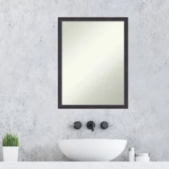 20" X 26" Non-Beveled Scoop Wood Bathroom Wall Mirror Dark Bronze - Amanti Art -Avanti Sales Shop GUEST 308abc5e cf6e 406f b101 be9d215c8d62