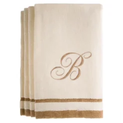 Creative Scents Ivory Fingertip Monogrammed Towels Brown Embroidered -Avanti Sales Shop GUEST 35e3b8e1 b165 48ae 9b9f 527ac4cf0ac8