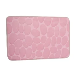 Unique Bargains Cobblestone Pattern Bathroom Rugs Polyester Bath Mat Machine Washable Pink 80x50cm -Avanti Sales Shop GUEST 390220aa 0c69 44f9 b4b7 f214afe95c53