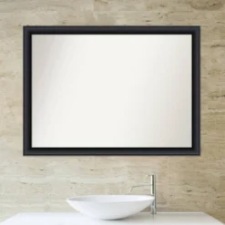 42" X 31" Non-Beveled Nero Wood Bathroom Wall Mirror Black - Amanti Art -Avanti Sales Shop GUEST 3bd88b56 0785 45f9 b227 d1640ecdab7b