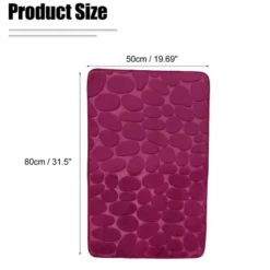 Unique Bargains Cobblestone Pattern Bathroom Rugs Polyester Bath Mat Machine Washable Wine Red 80x50cm -Avanti Sales Shop GUEST 3c931d49 8e47 4dd5 bcc5 7e7c6e58ad3f