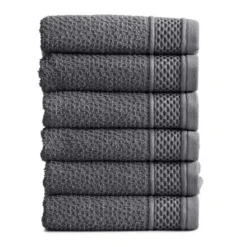 Market & Place Cotton Quick Dry Textured 6-Pack Hand Towel Set -Avanti Sales Shop GUEST 3e2925ca 5ed4 4306 b39c b3078a8dccdf