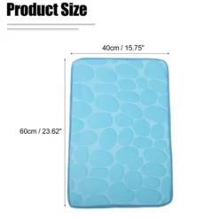 Unique Bargains Cobblestone Pattern Bathroom Rugs Polyester Bath Mat Machine Washable Blue 60x40cm -Avanti Sales Shop GUEST 3f597141 49e8 4d7f a579 5117b43d3229