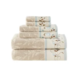 6pc Monroe Embroidered Cotton Jacquard Towel Set - Madison Park -Avanti Sales Shop GUEST 4244b3f1 b476 4476 b2ef 6bedd34758fd