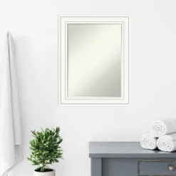 Amanti Art Craftsman White Petite Bevel Wood Bathroom Wall Mirror 29 X 23 In. -Avanti Sales Shop GUEST 42df849e 0230 4520 afca eb246fd1b97c