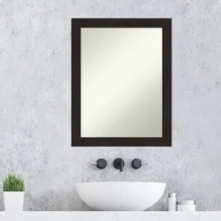 22" X 28" Non-Beveled Furniture Narrow Bathroom Wall Mirror Espresso Brown - Amanti Art -Avanti Sales Shop GUEST 452a73e2 8c89 4725 9b59 29e5f85345cb