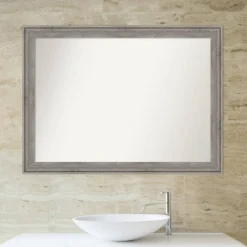 43" X 32" Non-Beveled Regis Barn Wood Gray Wood Bathroom Wall Mirror - Amanti Art -Avanti Sales Shop GUEST 49e59b22 77f7 429b 8eef b65861735fbe