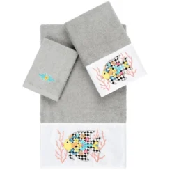 Set Of 3 Feliz Embroidered Towels - Linum Home Textiles -Avanti Sales Shop GUEST 4c7973d3 c2e7 4891 8ecb 64d7b42456fd