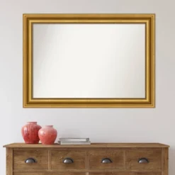 42" X 30" Non-Beveled Parlor Bathroom Wall Mirror Gold - Amanti Art -Avanti Sales Shop GUEST 4c7fd213 8a8b 4df7 b012 4636f6e13233