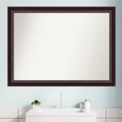 42" X 31" Non-Beveled Signore Bronze Wood Bathroom Wall Mirror - Amanti Art -Avanti Sales Shop GUEST 4d442611 30d8 43b2 949f 252dab0b488e