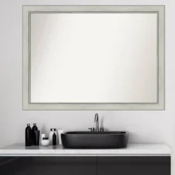 42" X 31" Non-Beveled Flair Patina Bathroom Wall Mirror Silver - Amanti Art -Avanti Sales Shop GUEST 4f3fa01e 364a 45ac 8b12 966f73465483