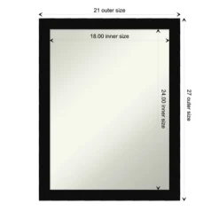 Black Museum Non-Beveled Wood Bathroom Wall Mirror -Avanti Sales Shop GUEST 51096cce f3b9 47c6 81a8 b0052eb3fffd