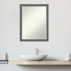 Amanti Art Dixie Grey Rustic Petite Bevel Wood Bathroom Wall Mirror 26.25 X 20.25 In. -Avanti Sales Shop GUEST 53014239 ca51 406f 8433 c946c0273dc8