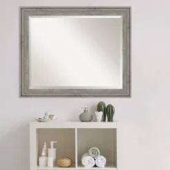 Regis Barnwood Framed Bathroom Vanity Wall Mirror Gray - Amanti Art -Avanti Sales Shop GUEST 5305de80 5fb2 4da7 9854 709006ac0957