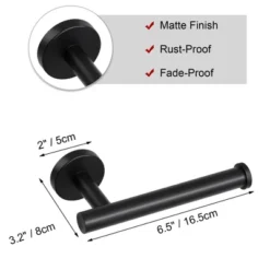 Unique Bargains Stainless Steel Rustproof Matte Finish Tissue Fixed Toilet Paper Holders Black 1 Pc -Avanti Sales Shop GUEST 53f3bd92 d46a 4755 a2c2 da8e095ca6cf