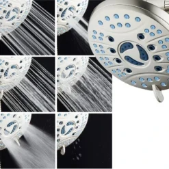 High Pressure 50 Mode Rain And Handheld Three Way Shower Head Combo Nickel - Aquabar -Avanti Sales Shop GUEST 5463036f 492e 4edb afd8 3294be688b4d